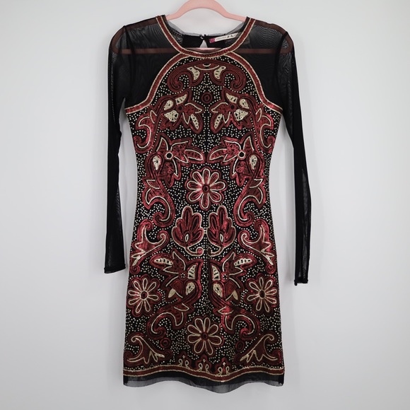 CHELSEA & VIOLET 💋 SEQUIN MINI DRESS - SMALL - Picture 4 of 6